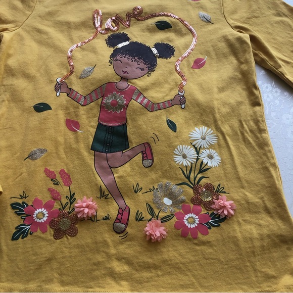 Cynthia Rowley Girls Size M (7-8) Yellow Long Sleeves Shirt Crisscross Back Top - Picture 15 of 15